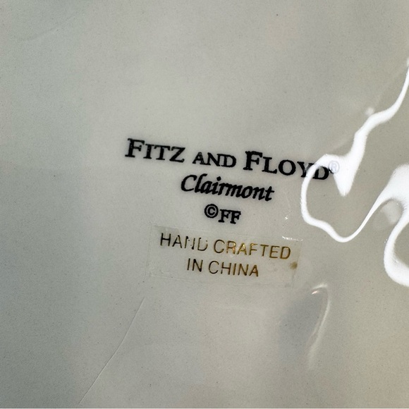 Fitz And Floyd Classics Plate Edwardian Era Santa Christmas Horn Canape Tray - Picture 10 of 10